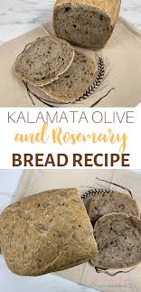 Kalamata Olive And Rosemary Bread The Comfy Vegan Olive Bread Machine Recipe Rosemary Bread Rosemary Bread Machine Recipe