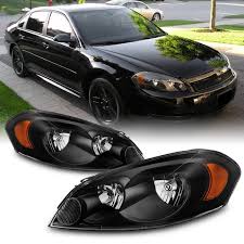 2002 turbocharged monte carlo ss, custom projector headlights & holley efi dominator em system. Fit 06 13 Chevy Impala Monte Carlo Black Replacement Headlights Headlamps L R Walmart Com Walmart Com