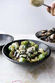 Ottolenghi S Brussels Sprouts With Burnt Butter And Black Garlic The Happy Foodie Ottolenghi Recipes Yotam Ottolenghi Recipes Brussel Sprouts