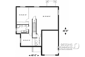 Decouvrez Le Plan 3289 Pintendre Qui Vous Plaira Pour Ses 2 Chambres Et Son Style Moderne House Plans Basement Remodeling How To Plan