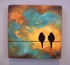 Diy Birds On A Wire Painting Two Birds On A Wire Art Art Painting Bird Art