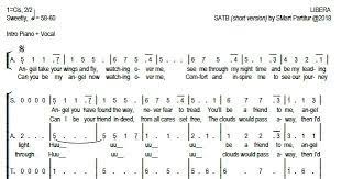 Angel Libera Libera Libera Vocal Score Angel Choir Angel Satb Partitur Choir Libera Choir Lagu Pernikahan Lagu Rohani Paduan Suara