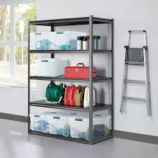 There are many types of storage bins. Whalen 5 Tier 48 121cm Step Beam Heavy Duty Storage Shelf Rack Costco Uk