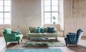 Stocksund 3 Seater Sofa Cover Fabric Tea Green Panama Cotton Stocksund Armchair Cover Fabric Verdigris Brera Lino Wohnzimmer Sofa Sofa Wohungsdekoration