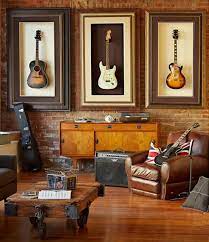 Guitars Home Music Rooms Music Room Decor Bachelor Pad Living Room