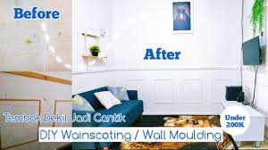 Maybe you would like to learn more about one of these? Makeover Ruang Tamu Low Budget Diy Wall Moulding Dari Kayu Youtube