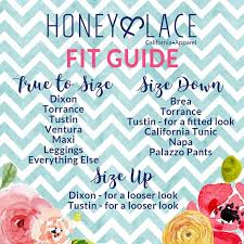 Honey And Lace Fit Guide Facebook Graphic Honey Lace