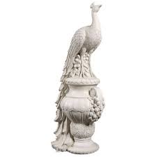 Design Toscano Staverden Castle Peacock On An Urn Garden Statue In 2020 Statue Garden Statues Bird Statues