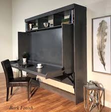 Avalon Hidden Desk Murphy Bed In Gray Bark Sleepworks Looking for an extendable bed your child can use for years?