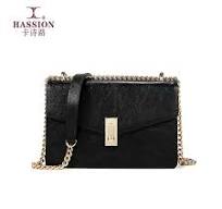Factory Oem/Odm Black Vegan Leather Women Shoulder Bag Cartera De Mujer New  Chain Crossbody Real Leather Luxury Handbags