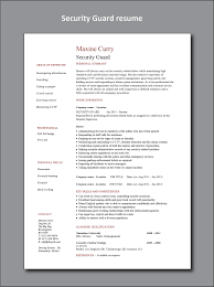 Security Guard Cv Example Project Manager Resume Office Manager Resume Manager Resume