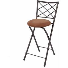Diamond X Back Folding 24 Barstool Espresso Vegan Leather Walmart Com Folding Bar Stools Bar Stools With Backs Folding Stool