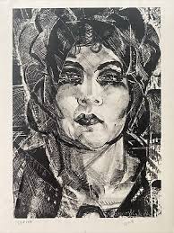 Hari Harry Matthew Kidd (American/Texas 1899-1964) Pepta, Signed Lithograph 