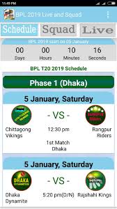 Bpl 2019 Live And Squad For Android Apk Download