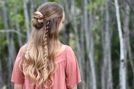 This type places a classy twist on the basic half up half down look. Half Up Half Down Bun Combo Cute Girls Hairstyles