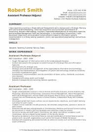 assistant professor resume samples