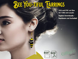 3D Bee Earrings