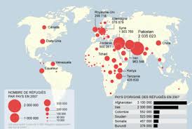 Histoire Ontheway Document Les Refugies Dans Le Monde 2007 Document Le Monde Carte