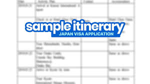 An invitation letter is a document required to apply for a visa in order to visit russia. Sample Itinerary For Japan Visa Application Schedule Of Stay The Poor Traveler Itinerary Blog