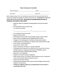 What's worse is, opting for professional help only to find it is absolutely essential that the pest control service you opt for has a proper functioning license. Fillable Online New Employee Checklist Rose Pest Control Fax Email Print Pdffiller