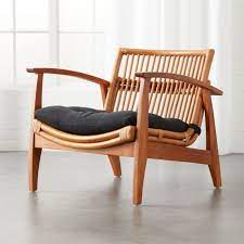 Noelie Rattan Lounge Chair With Black Cushion Reviews Cb2 Rattan Lounge Chair Rattan Chair Black Leather Chair