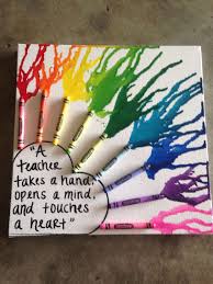Melting Crayon Art Cute Gift For Your Favorite Teacher Art Teacher Gifts Teacher Appreciation Gifts Diy Favorite Teacher Gift