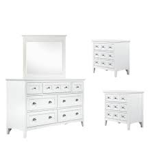 It is usually a small table and may have a drawer, cabinet, a combination of drawers and cabinets, or be a very simple table. 4 Piece Set With Mirror Dresser And Set Of 2 Nightstand In White Walmart Com Walmart Com