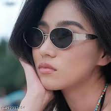 Unique Stylish Retro Oval Metal Sunglasses Design Classic Vintage 90s  Sunglasses with Uv Protected 100% For Men & Women.