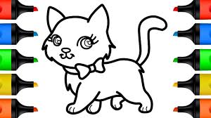His name is feargal and he's a lightly toasted marshmallow with neurosis. How To Draw Cat Coloring Pages For Kids Drawing Videos Learn Colors For Baby Youtube