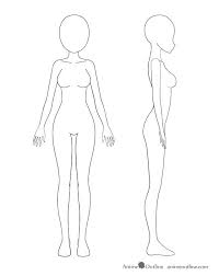For drawing a female anime character in three quarter view you can see: 20 New For Woman Body Drawing Outline Beads By Laura