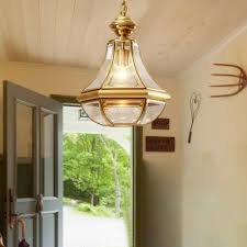 Pendant lights from brass light gallery add class and stunning radiance to any commercial or residential foyer. Clear Glass Teardrop Chandelier Lamp Colonial 3 Heads Foyer Pendant Light Fixture In Gold Beautifulhalo Com