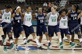 Notre Dame Womens Basketball Players Dance Jig Editorial