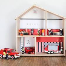 Fire Station Sticker Wall Decal Gift Boy Room Decor Ikea Etsy Doll House For Boys Ikea Dollhouse Boys Room Decor