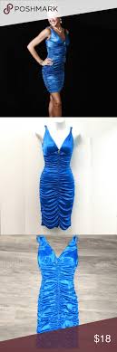 Ruby Rox Sapphire Satin Stretch Cocktail Dress Blue Cocktail Dress Dresses Colorful Dresses