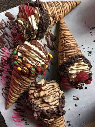 Stuffed Waffle Cones Waffle Cone Recipe Yummy Food Dessert Dessert Waffles