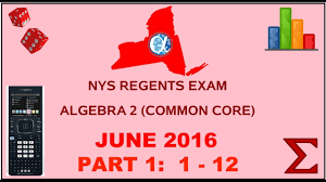 For example, you could have used the interquartile range. Nys Algebra 2 Common Core June 2016 Regents Exam Part 1 S 1 12 Answers Youtube