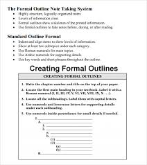 Thus, there is a change in using the cornell notes system. Free 6 Sample Formal Outline Templates In Pdf Ms Word