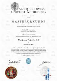 Eine urkunde „beurkundet eine erlangte kompetenz, das absolvieren einer ausbildung oder eine tat. Masterurkunde Online Kaufen Albert Ludwigs Universitat Freiburg Berufszertifikate Diplome