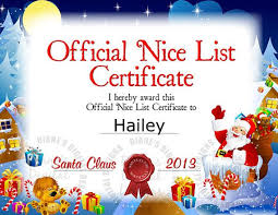 Feel free to message me if you want to talk about this some more and i�ll help if i. Santa Nice List Certificate Nice List Certificate Christmas Nice List Awesome Lists