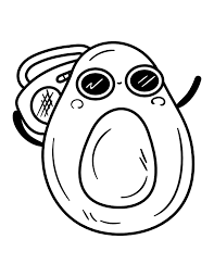 Draw a peach coloring page. Avocado Coloring Pages Best Coloring Pages For Kids Food Coloring Pages Coloring Pages Tree Coloring Page