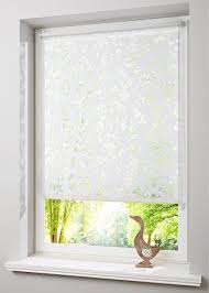 Ausbrenner Sichtschutzrollo Mit Blumen Weiss Klemmtrager Fenstergestaltung Kuche Fenster Kuchenfenster