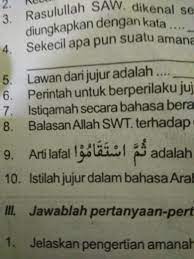 Sifat jujur merupakan sifat yang sangat terpuji. Semua Dari Lawan Dari Jujur Adalah Brainly