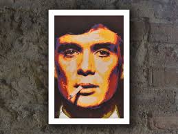 Art Print of Cillian Murphy Peaky Blinders A4 29.7 X 21 Cm