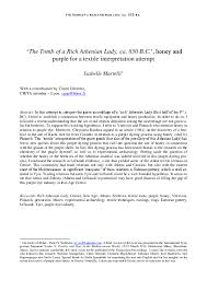 Pdf The Tomb Of A Rich Athenian Lady Ca 850 B C Honey And Purple For A Textile Interpretation Attempt Isabelle Martelli Academia Edu