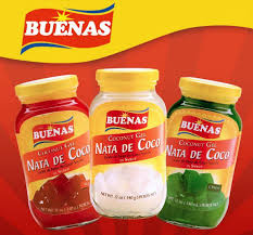 草莓椰果布丁 strawberry flavour with nata de coco packing: Buenas Nata De Coconut Gel In Syrup 340g Toko Indonesia