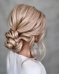 Twirly Bun Bridesmaid Hair Makeup Wedding Hair And Makeup Wedding Hairstyles