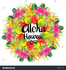 Hawaiian soaps with fragrances from the islands! Hawaiian Wreath With Realistic Watercolor Royalty Free Stock Photo 404252605 Avopix Com