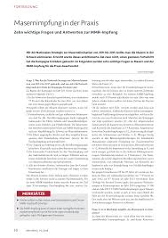 Masernimpfung In Der Praxis Rosenfluh Ch