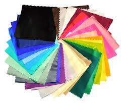 I found tons of fabric for free at our local decorating store. Colored Silk Fabric Sample Packs