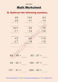 I highly recommend vedic math and megha mam for others. Math Worksheet For Class 2 Part 2 Elearnbuzz